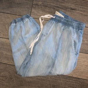 Capri drawstring jeans